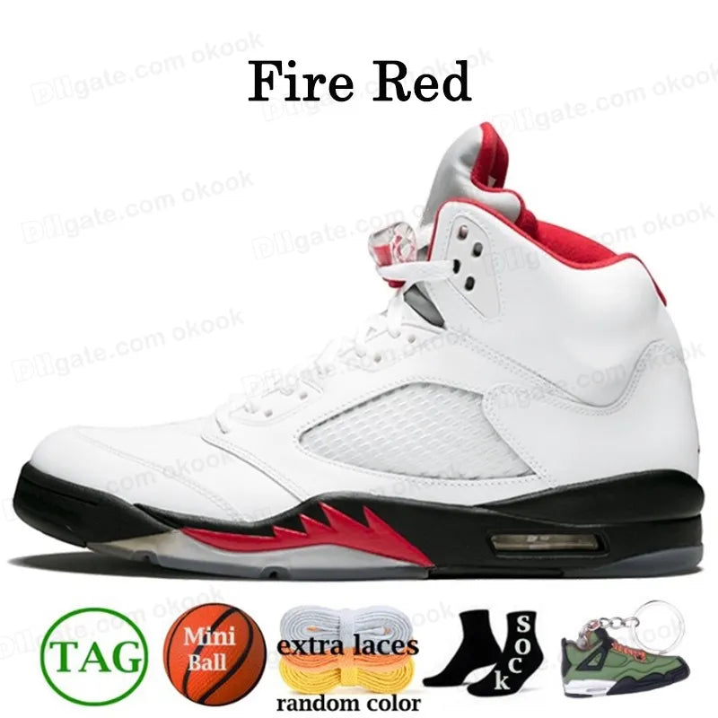 With Box Jump Man 5 Mens Basketball Shoes 5S Black Cat Olive Navy Georgetown Aqua UNC Lucky Green Concord Racer Blue Raging Bull Fire Red Suede Sail Burgundy Trainer