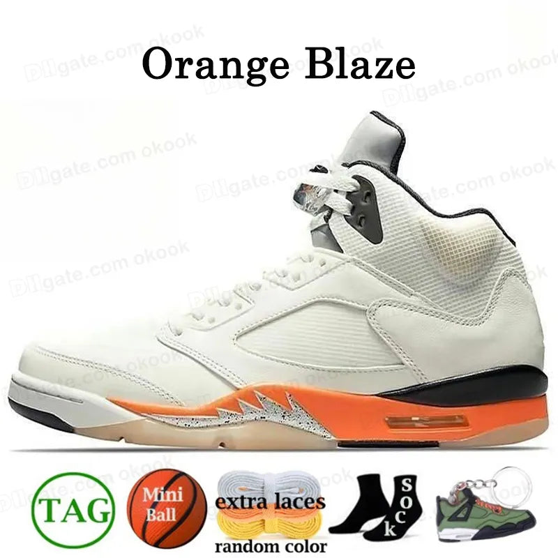 With Box Jump Man 5 Mens Basketball Shoes 5S Black Cat Olive Navy Georgetown Aqua UNC Lucky Green Concord Racer Blue Raging Bull Fire Red Suede Sail Burgundy Trainer