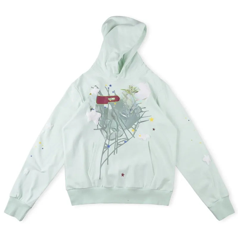 Fashion Hoodie Men Women Hoodies Sweaters 3D Web Foam Print Hoodie Music Album Loose Hooded Sweatshirts MJ0012