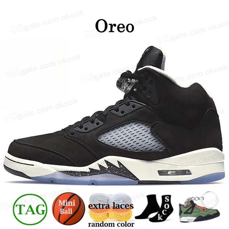 With Box Jump Man 5 Mens Basketball Shoes 5S Black Cat Olive Navy Georgetown Aqua UNC Lucky Green Concord Racer Blue Raging Bull Fire Red Suede Sail Burgundy Trainer