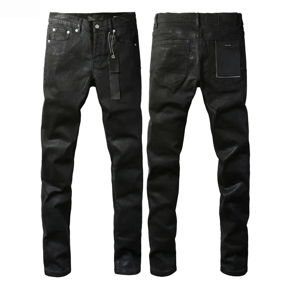 Designer Jeans Denim Mens Ripped Motorcycle Trousers Designers Denims Fashion Slim Fit Jeans Men Man Black High-End Quality Rock Hip Hop Pants