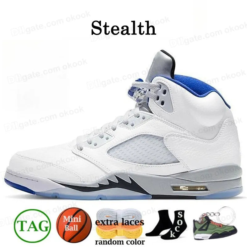 With Box Jump Man 5 Mens Basketball Shoes 5S Black Cat Olive Navy Georgetown Aqua UNC Lucky Green Concord Racer Blue Raging Bull Fire Red Suede Sail Burgundy Trainer