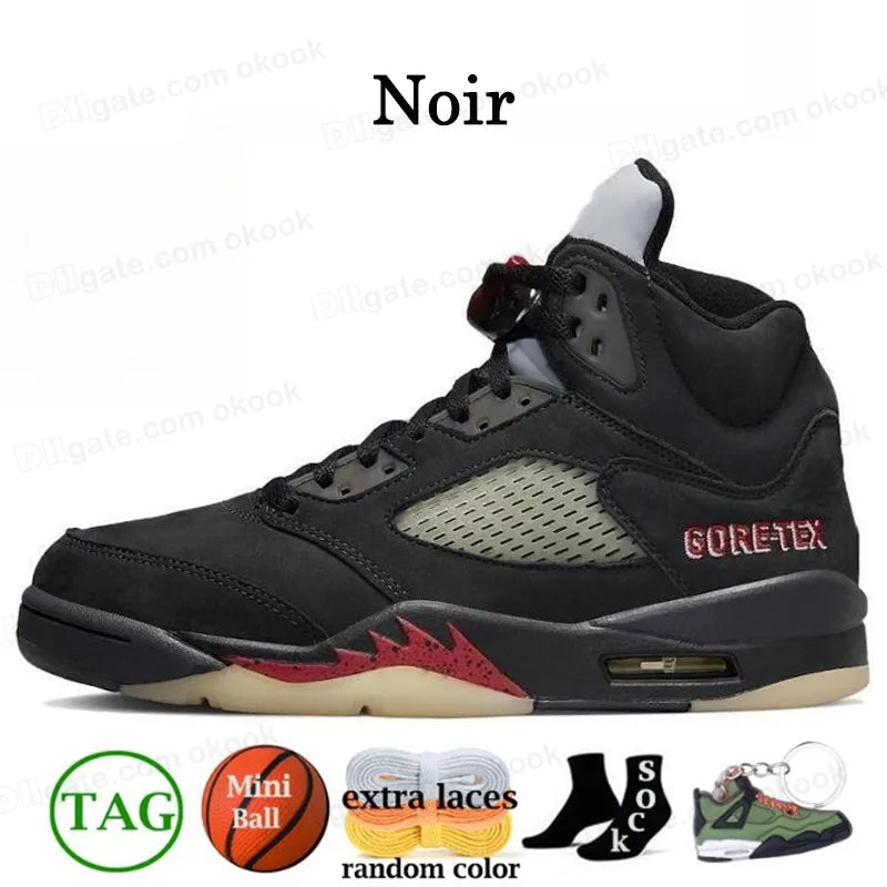 With Box Jump Man 5 Mens Basketball Shoes 5S Black Cat Olive Navy Georgetown Aqua UNC Lucky Green Concord Racer Blue Raging Bull Fire Red Suede Sail Burgundy Trainer