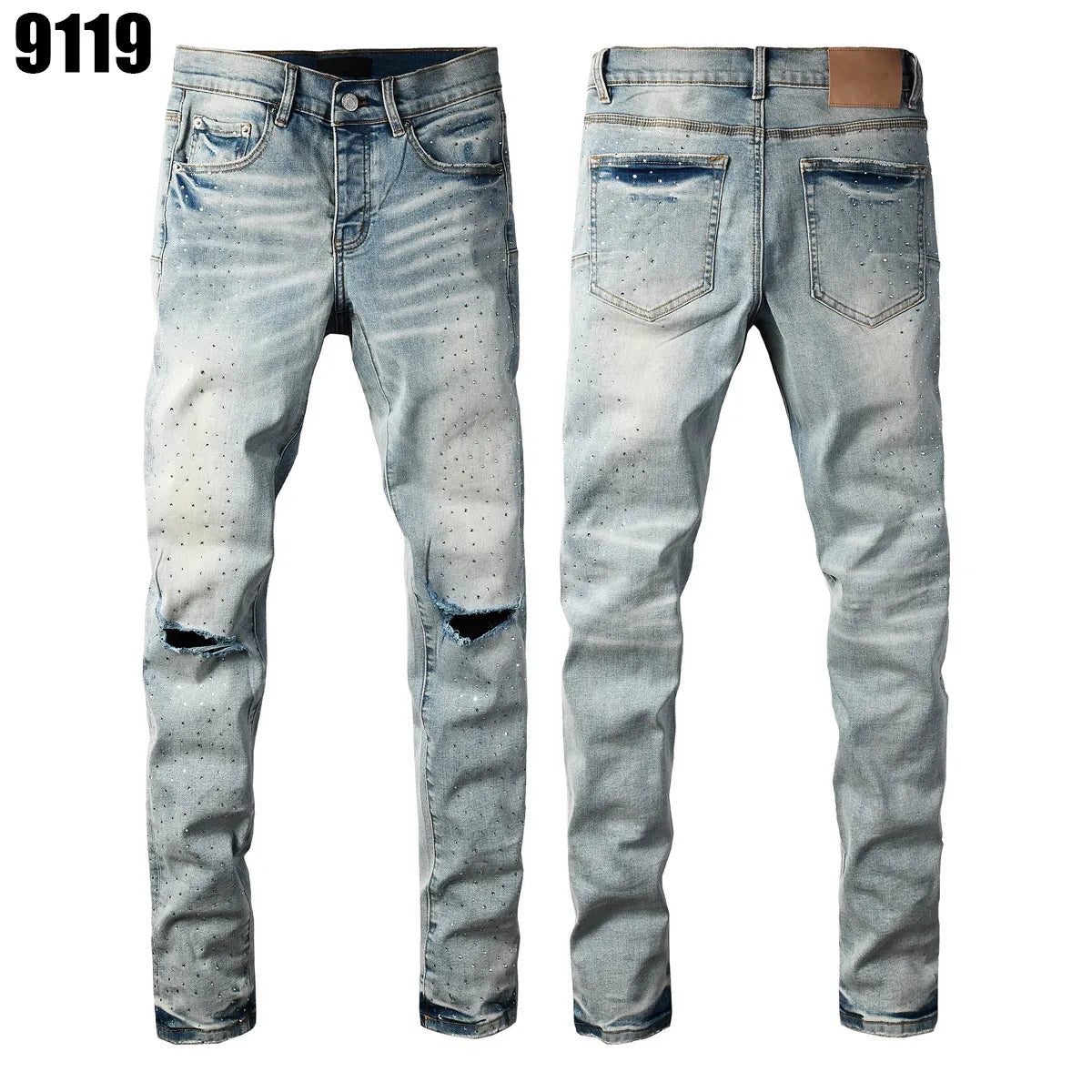 Designer Jeans Denim Mens Ripped Motorcycle Trousers Designers Denims Fashion Slim Fit Jeans Men Man Black High-End Quality Rock Hip Hop Pants