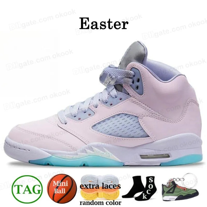 With Box Jump Man 5 Mens Basketball Shoes 5S Black Cat Olive Navy Georgetown Aqua UNC Lucky Green Concord Racer Blue Raging Bull Fire Red Suede Sail Burgundy Trainer