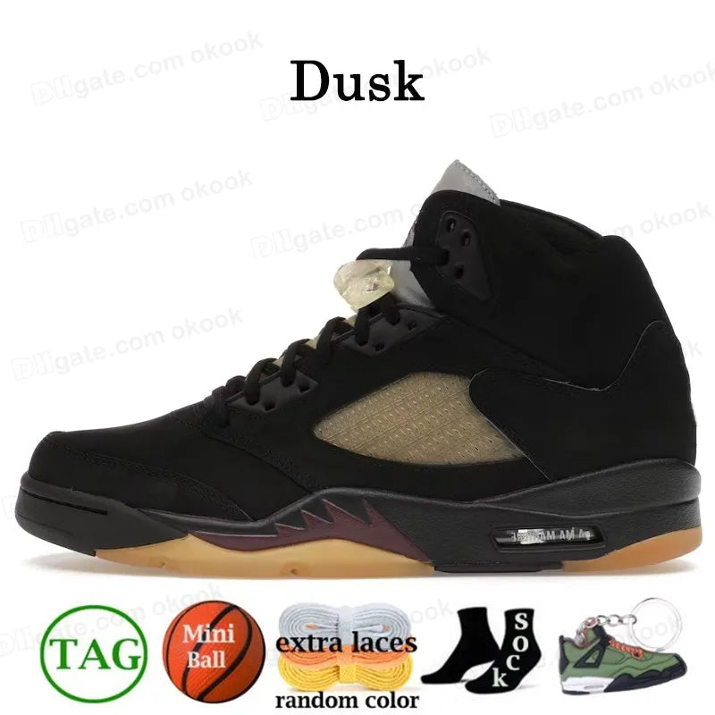With Box Jump Man 5 Mens Basketball Shoes 5S Black Cat Olive Navy Georgetown Aqua UNC Lucky Green Concord Racer Blue Raging Bull Fire Red Suede Sail Burgundy Trainer