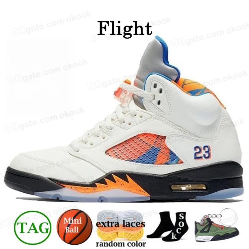With Box Jump Man 5 Mens Basketball Shoes 5S Black Cat Olive Navy Georgetown Aqua UNC Lucky Green Concord Racer Blue Raging Bull Fire Red Suede Sail Burgundy Trainer