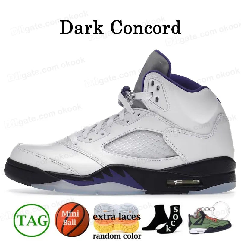 With Box Jump Man 5 Mens Basketball Shoes 5S Black Cat Olive Navy Georgetown Aqua UNC Lucky Green Concord Racer Blue Raging Bull Fire Red Suede Sail Burgundy Trainer