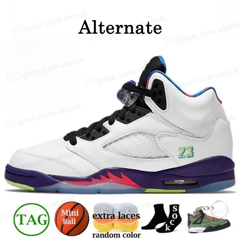 With Box Jump Man 5 Mens Basketball Shoes 5S Black Cat Olive Navy Georgetown Aqua UNC Lucky Green Concord Racer Blue Raging Bull Fire Red Suede Sail Burgundy Trainer
