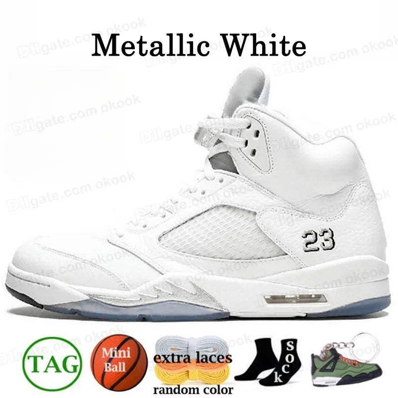With Box Jump Man 5 Mens Basketball Shoes 5S Black Cat Olive Navy Georgetown Aqua UNC Lucky Green Concord Racer Blue Raging Bull Fire Red Suede Sail Burgundy Trainer
