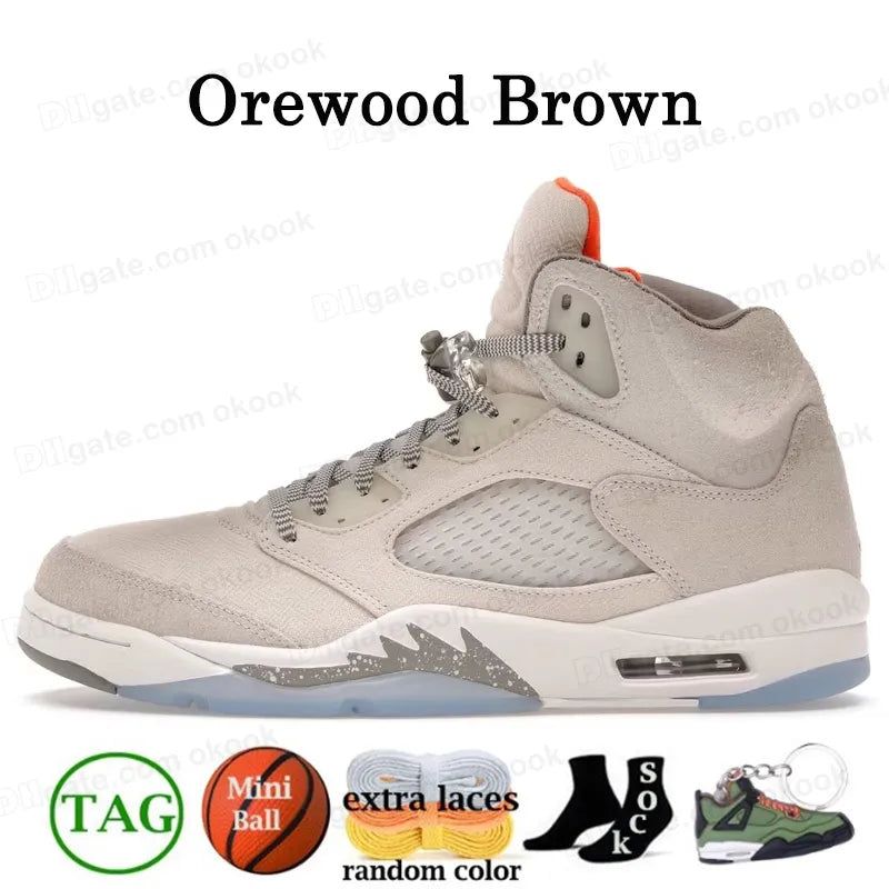 With Box Jump Man 5 Mens Basketball Shoes 5S Black Cat Olive Navy Georgetown Aqua UNC Lucky Green Concord Racer Blue Raging Bull Fire Red Suede Sail Burgundy Trainer