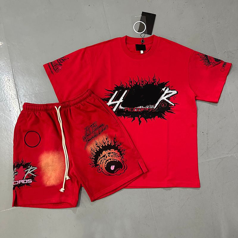 Mens Designer T Shirt NFC Graphic Tees Sport Shorts Hip Hop Short Sets Tracksuit Unisex Tops High Street Retro Women T-Shirts Eur Size S-Xl