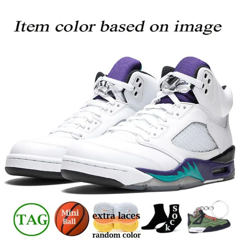 With Box Jump Man 5 Mens Basketball Shoes 5S Black Cat Olive Navy Georgetown Aqua UNC Lucky Green Concord Racer Blue Raging Bull Fire Red Suede Sail Burgundy Trainer