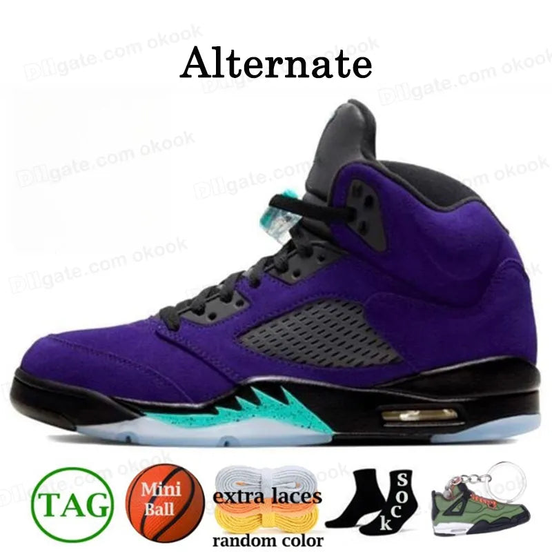 With Box Jump Man 5 Mens Basketball Shoes 5S Black Cat Olive Navy Georgetown Aqua UNC Lucky Green Concord Racer Blue Raging Bull Fire Red Suede Sail Burgundy Trainer