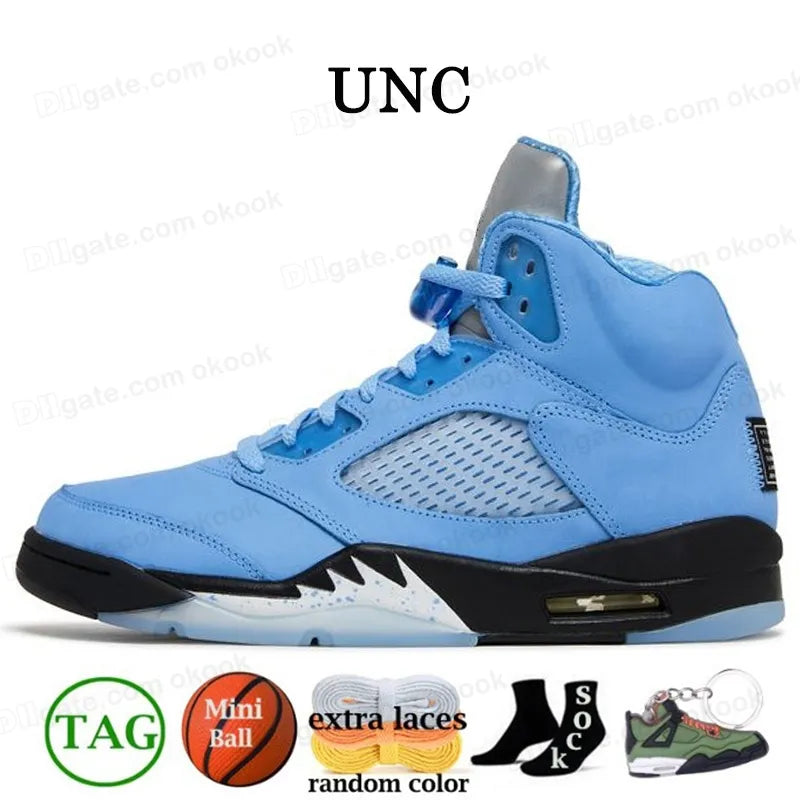 With Box Jump Man 5 Mens Basketball Shoes 5S Black Cat Olive Navy Georgetown Aqua UNC Lucky Green Concord Racer Blue Raging Bull Fire Red Suede Sail Burgundy Trainer