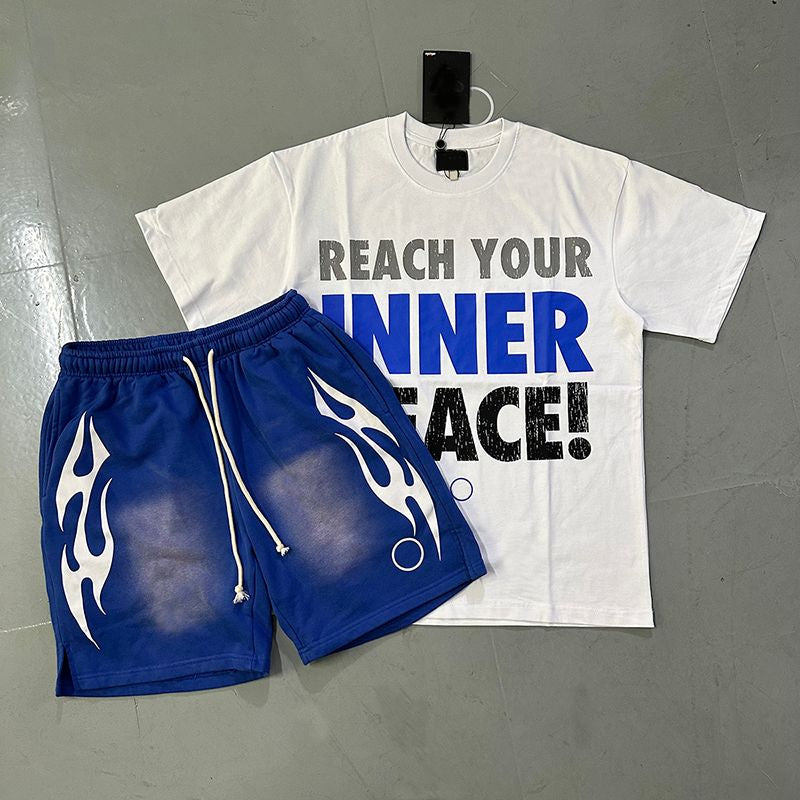 Mens Designer T Shirt NFC Graphic Tees Sport Shorts Hip Hop Short Sets Tracksuit Unisex Tops High Street Retro Women T-Shirts Eur Size S-Xl