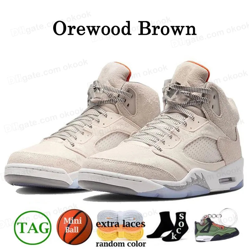 With Box Jump Man 5 Mens Basketball Shoes 5S Black Cat Olive Navy Georgetown Aqua UNC Lucky Green Concord Racer Blue Raging Bull Fire Red Suede Sail Burgundy Trainer