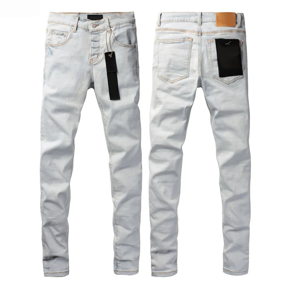 Designer Jeans Denim Mens Ripped Motorcycle Trousers Designers Denims Fashion Slim Fit Jeans Men Man Black High-End Quality Rock Hip Hop Pants