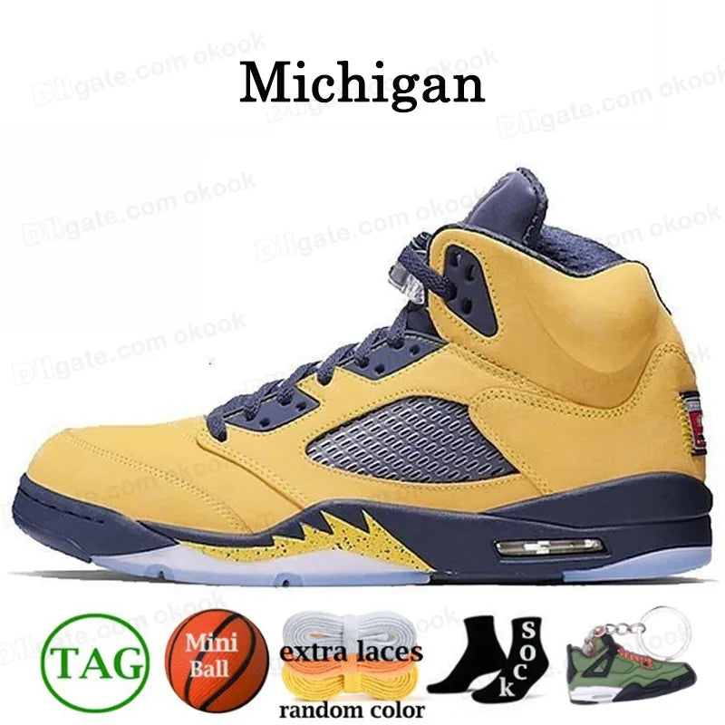 With Box Jump Man 5 Mens Basketball Shoes 5S Black Cat Olive Navy Georgetown Aqua UNC Lucky Green Concord Racer Blue Raging Bull Fire Red Suede Sail Burgundy Trainer