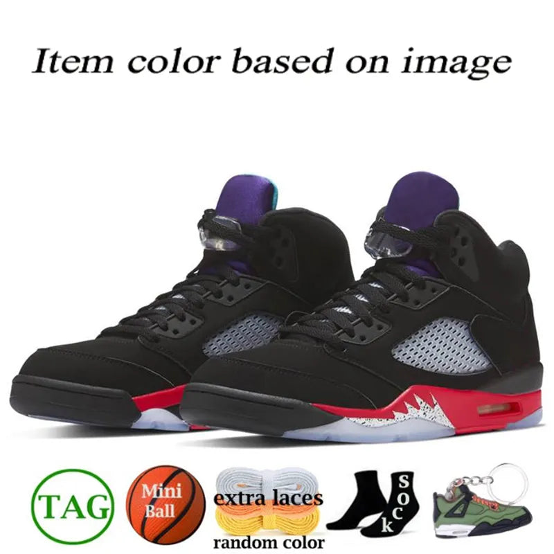 With Box Jump Man 5 Mens Basketball Shoes 5S Black Cat Olive Navy Georgetown Aqua UNC Lucky Green Concord Racer Blue Raging Bull Fire Red Suede Sail Burgundy Trainer