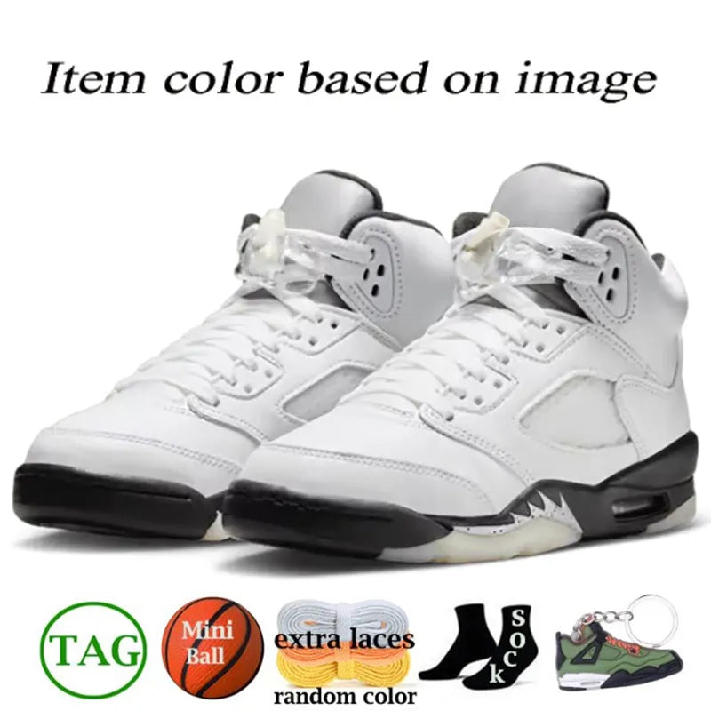 With Box Jump Man 5 Mens Basketball Shoes 5S Black Cat Olive Navy Georgetown Aqua UNC Lucky Green Concord Racer Blue Raging Bull Fire Red Suede Sail Burgundy Trainer