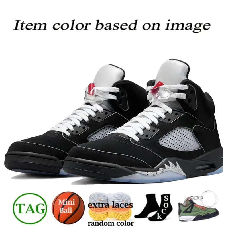 With Box Jump Man 5 Mens Basketball Shoes 5S Black Cat Olive Navy Georgetown Aqua UNC Lucky Green Concord Racer Blue Raging Bull Fire Red Suede Sail Burgundy Trainer