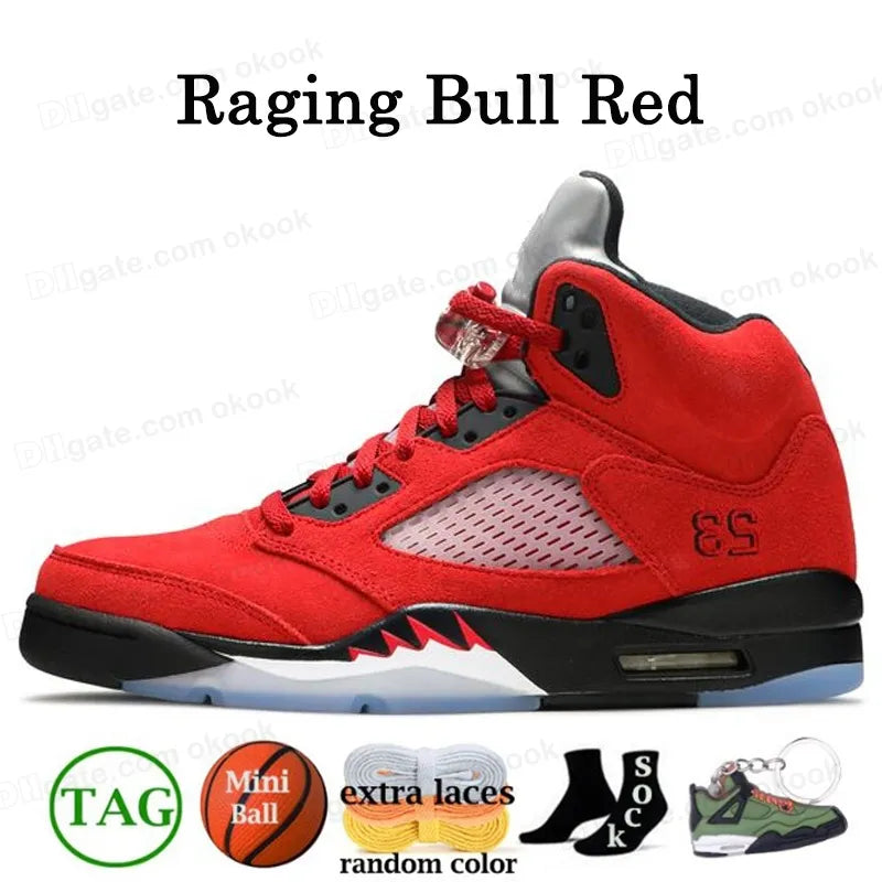 With Box Jump Man 5 Mens Basketball Shoes 5S Black Cat Olive Navy Georgetown Aqua UNC Lucky Green Concord Racer Blue Raging Bull Fire Red Suede Sail Burgundy Trainer