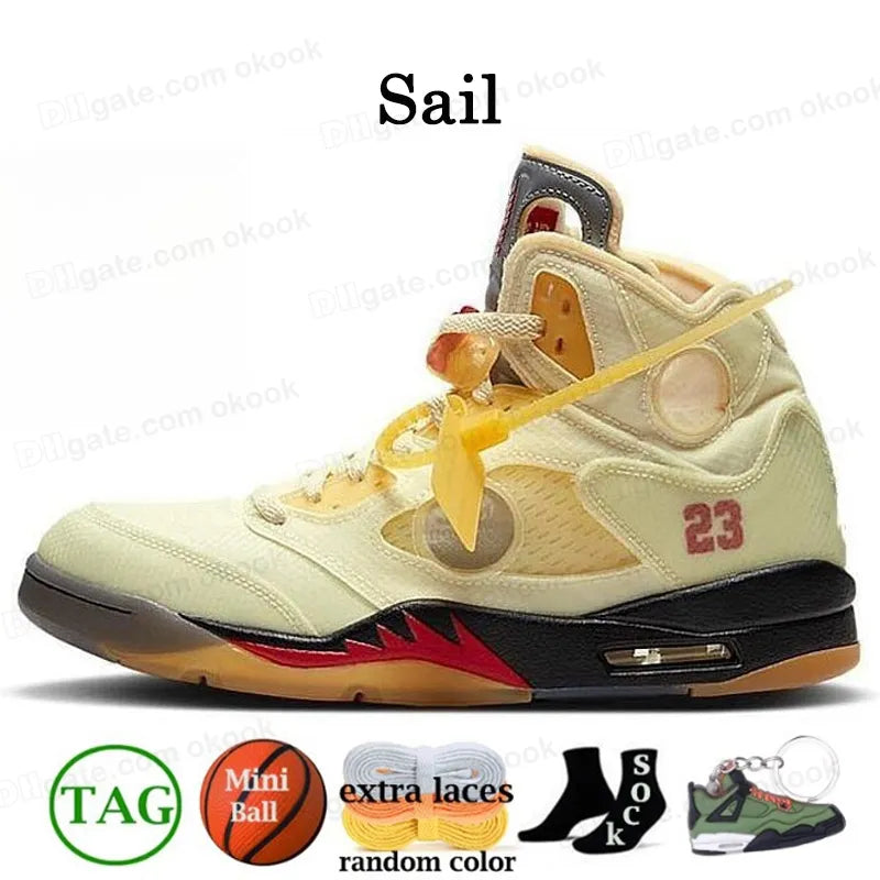 With Box Jump Man 5 Mens Basketball Shoes 5S Black Cat Olive Navy Georgetown Aqua UNC Lucky Green Concord Racer Blue Raging Bull Fire Red Suede Sail Burgundy Trainer