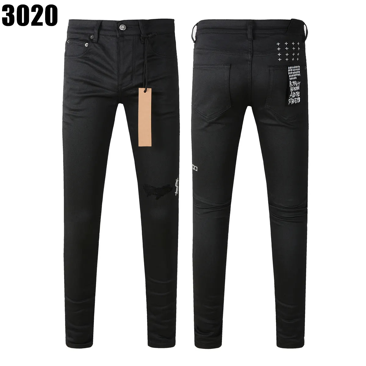 Designer Jeans Denim Mens Ripped Motorcycle Trousers Designers Denims Fashion Slim Fit Jeans Men Man Black High-End Quality Rock Hip Hop Pants