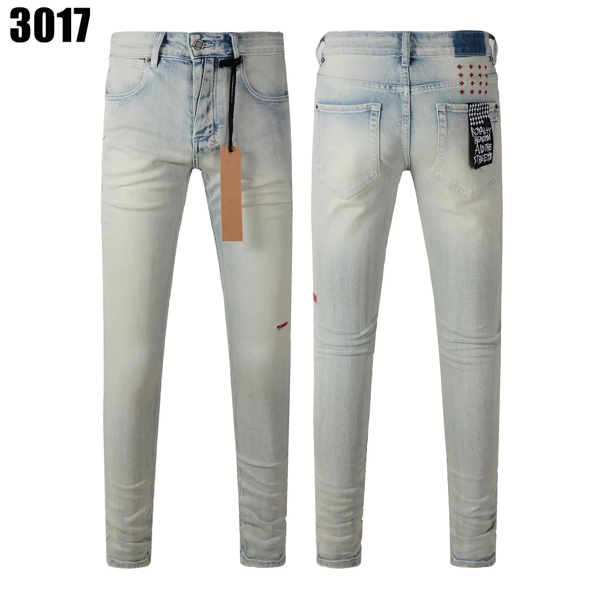Designer Jeans Denim Mens Ripped Motorcycle Trousers Designers Denims Fashion Slim Fit Jeans Men Man Black High-End Quality Rock Hip Hop Pants