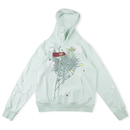 Fashion Hoodie Men Women Hoodies Sweaters 3D Web Foam Print Hoodie Music Album Loose Hooded Sweatshirts MJ0012