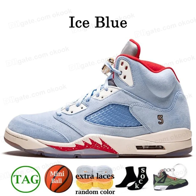 With Box Jump Man 5 Mens Basketball Shoes 5S Black Cat Olive Navy Georgetown Aqua UNC Lucky Green Concord Racer Blue Raging Bull Fire Red Suede Sail Burgundy Trainer