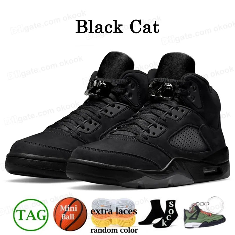 With Box Jump Man 5 Mens Basketball Shoes 5S Black Cat Olive Navy Georgetown Aqua UNC Lucky Green Concord Racer Blue Raging Bull Fire Red Suede Sail Burgundy Trainer