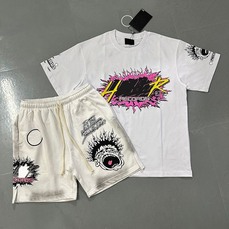 Mens Designer T Shirt NFC Graphic Tees Sport Shorts Hip Hop Short Sets Tracksuit Unisex Tops High Street Retro Women T-Shirts Eur Size S-Xl