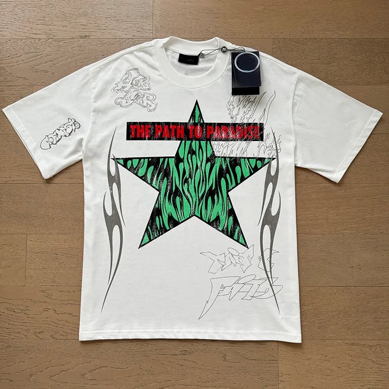 Mens Designer T Shirt NFC Graphic Tees Sport Shorts Hip Hop Short Sets Tracksuit Unisex Tops High Street Retro Women T-Shirts Eur Size S-Xl