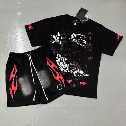 Mens Designer T Shirt NFC Graphic Tees Sport Shorts Hip Hop Short Sets Tracksuit Unisex Tops High Street Retro Women T-Shirts Eur Size S-Xl