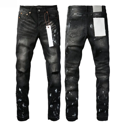 Designer Jeans Denim Mens Ripped Motorcycle Trousers Designers Denims Fashion Slim Fit Jeans Men Man Black High-End Quality Rock Hip Hop Pants